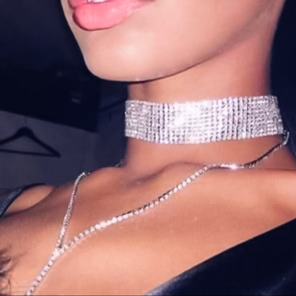 ⚜️𝟯𝟬%𝗢𝗙𝗙 𝗯𝘂𝗻𝗱𝗹𝗲𝘀 𝟯+⚜️ NEW 2 Layered Long Drop Rhinestone Necklace - Picture 5 of 15